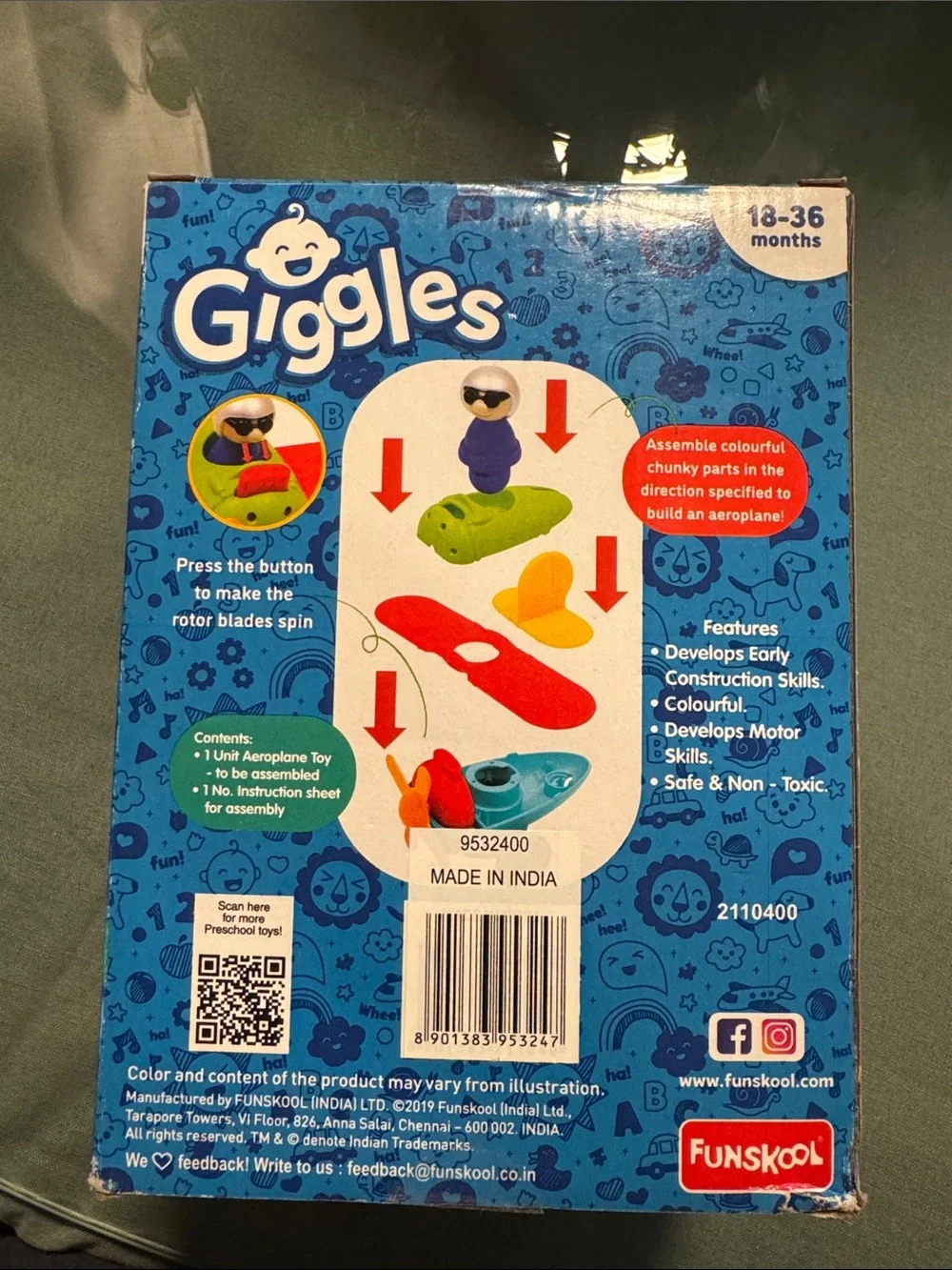 Giggles Build & Play Aeroplane Toy